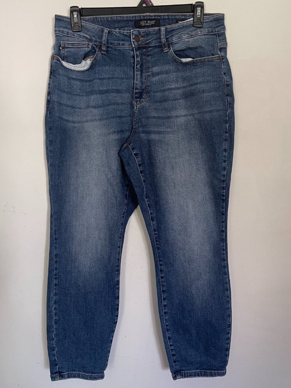 Judy Blue Boyfriend Fit Jeans Women 16W Dark Wash High Rise Stretch Z